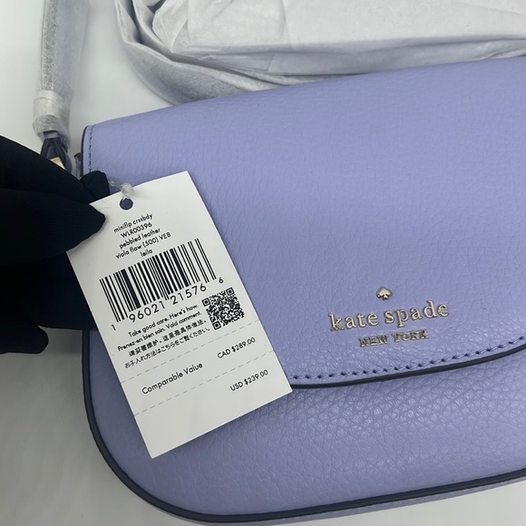Kate Spade Leila Mini Flap Crossbody Viola Flower - Picture 10 of 14